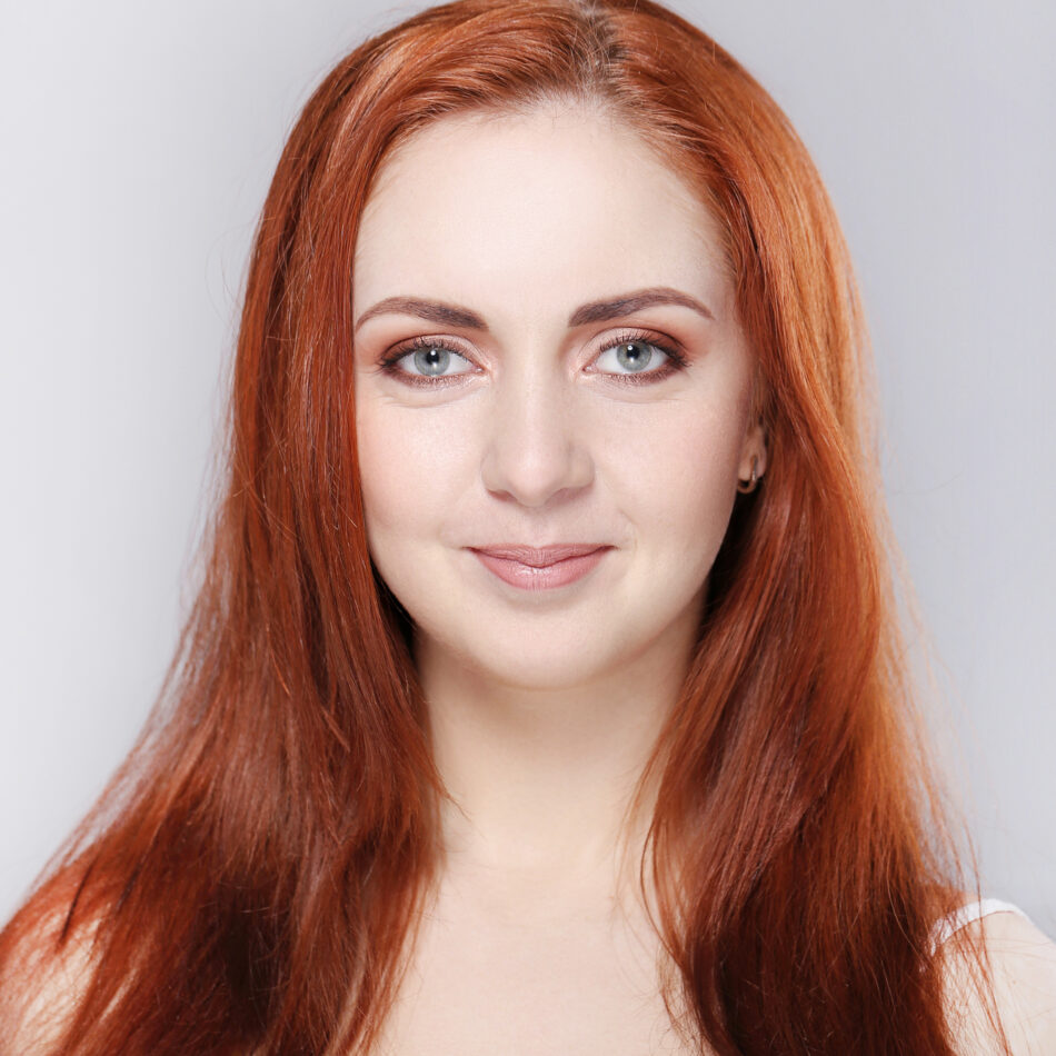 Beautiful woman with red hair